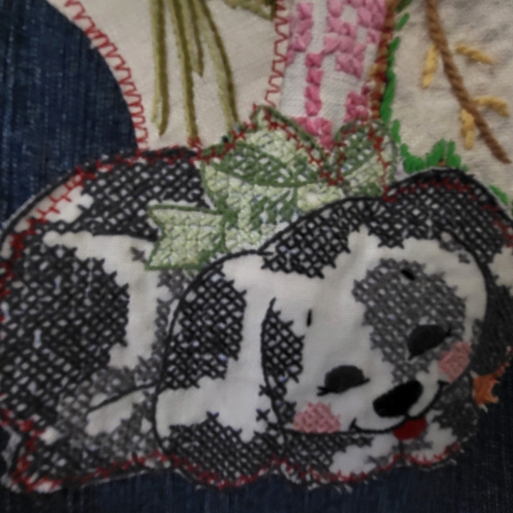 Upcycled Denim Spring Collage Jacket - Picture 4 of 12